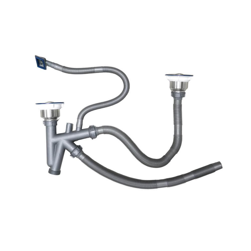 ซิงค์ขาตั้ง 2 หลุม 1 ที่พัก DYNA HOME DH10545GB สีเงิน