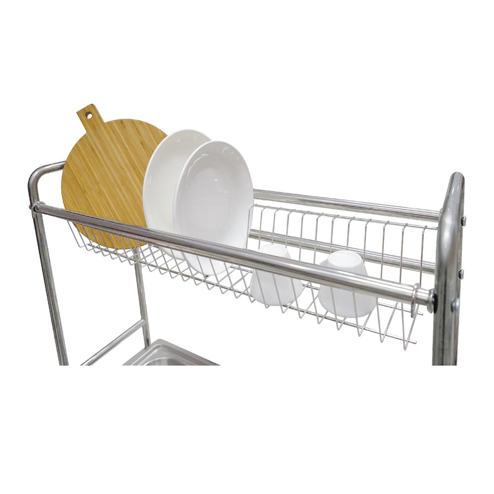 ซิงค์ขาตั้ง 2 หลุม 1 ที่พัก DYNA HOME DH10545GB สีเงิน