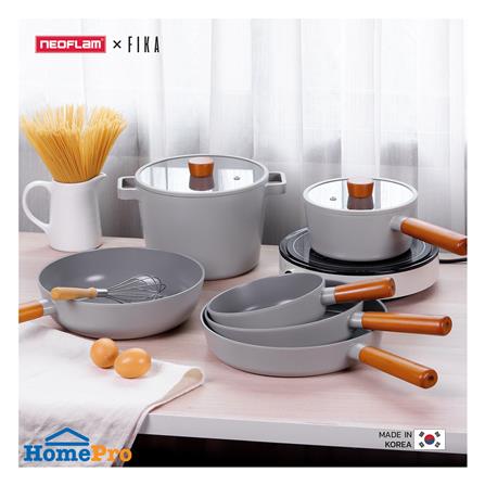 กระทะตื้น 24 ซม. NEOFLAM FIKA RESERVE FULL INDUCTION MIDNIGHT GREEN_2