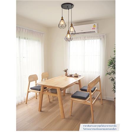 ชุดโต๊ะอาหาร 4 ที่นั่ง BAAN FURNITURE GASTON BENCH SET 150 ซม. สีไม้ธรรมชาติ_2