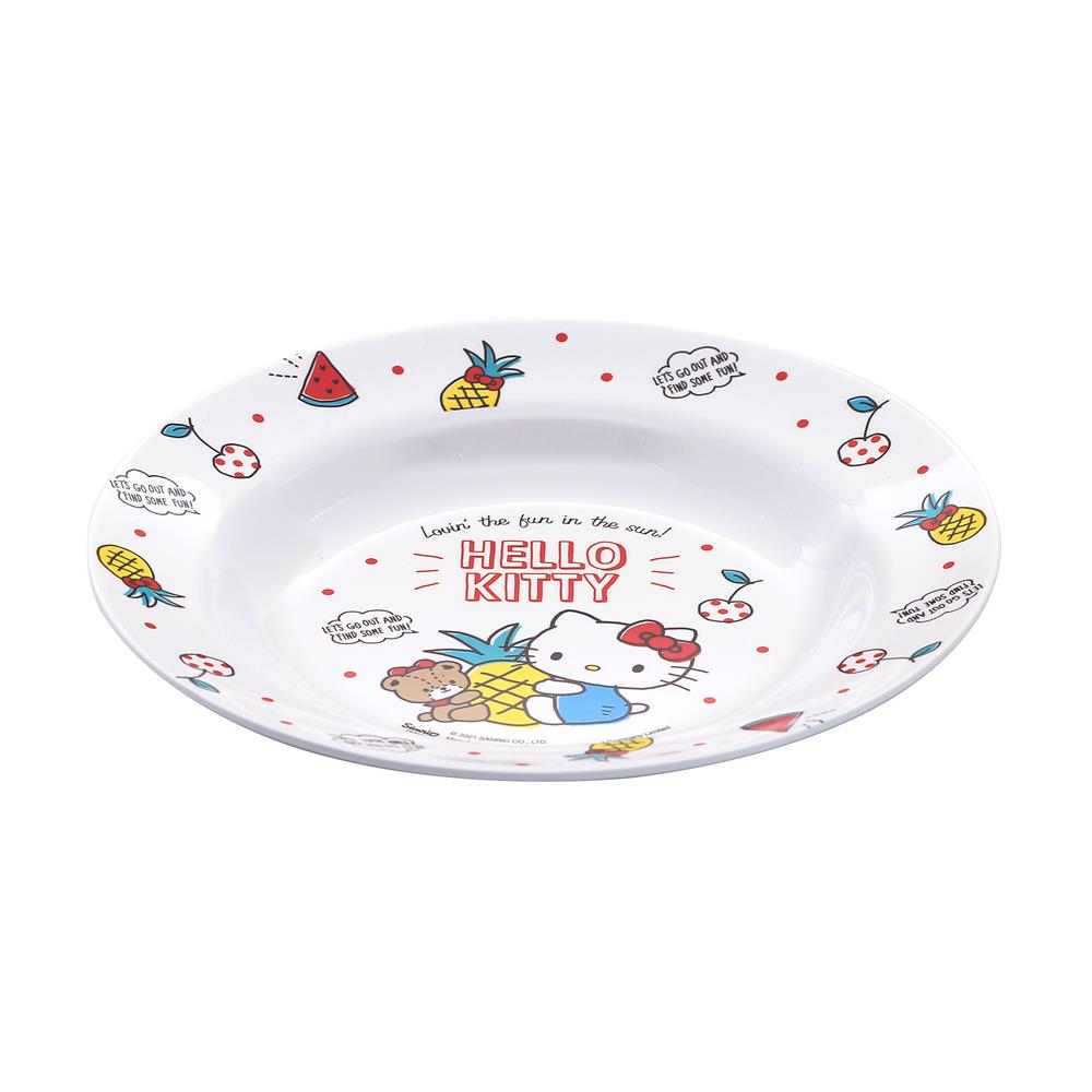 จานเมลามีนลึก 9 นิ้ว SUPERWARE KITTY SUMMER FRUITS