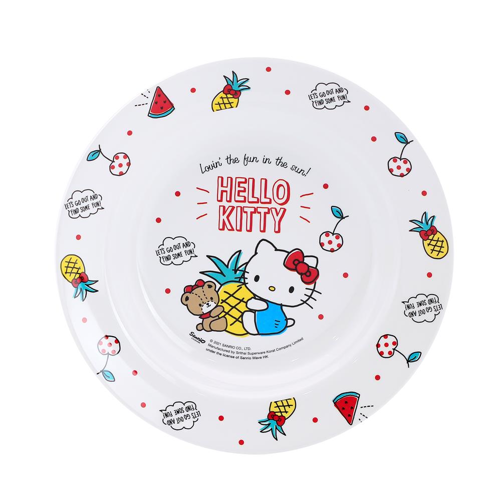 จานเมลามีนลึก 9 นิ้ว SUPERWARE KITTY SUMMER FRUITS