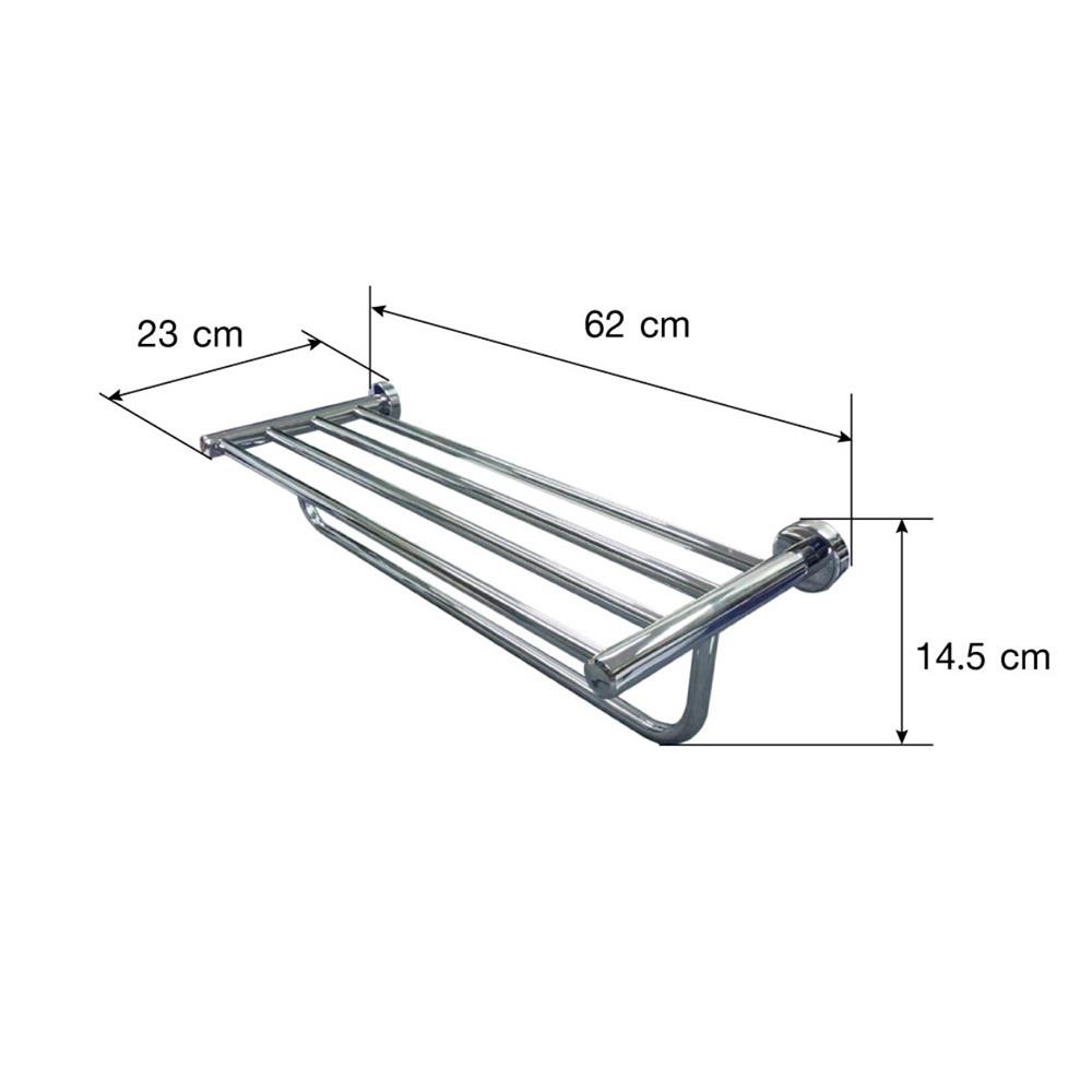 ชั้นวางพร้อมราว LUZERN AS-5012S สีโครม