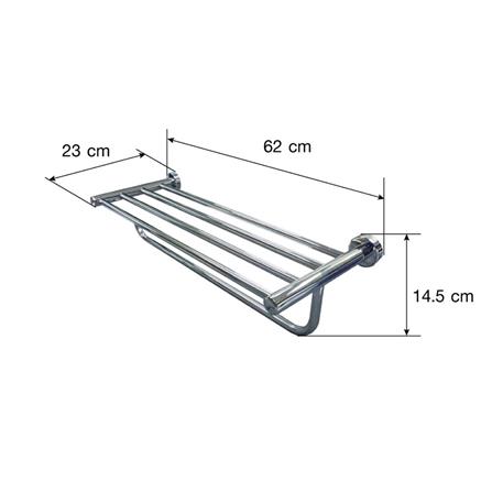 ชั้นวางพร้อมราว LUZERN AS-5012S สีโครม_2