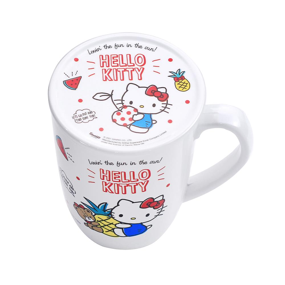 ถ้วยหูเมลามีน+ฝา 450 มล. KITTY SUMMER FRUITS