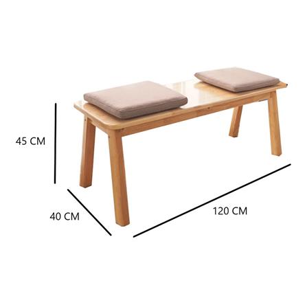 ชุดโต๊ะอาหาร 4 ที่นั่ง BAAN FURNITURE GASTON SET 150 ซม. สีไม้ธรรมชาติ_9