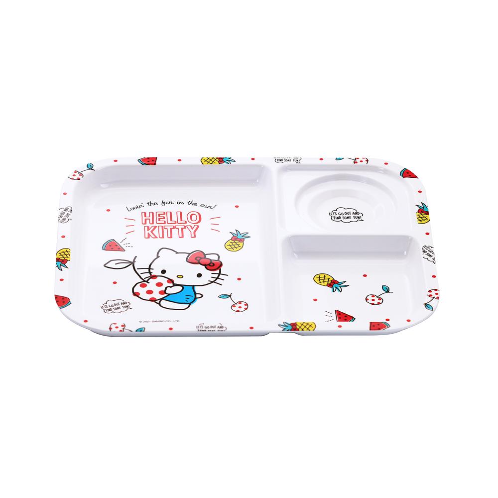 ถาดหลุมเมลามีน 10.5" SUPERWARE KITTY SUMMER FRUITS