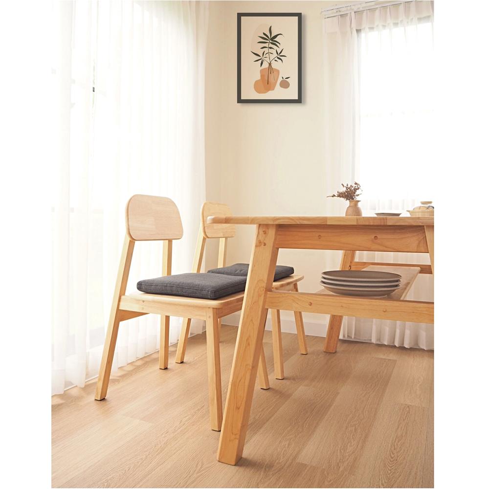 ชุดโต๊ะอาหาร 4 ที่นั่ง BAAN FURNITURE GASTON SET สีธรรมชาติ