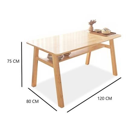 ชุดโต๊ะอาหาร 4 ที่นั่ง BAAN FURNITURE GASTON SET สีธรรมชาติ_7