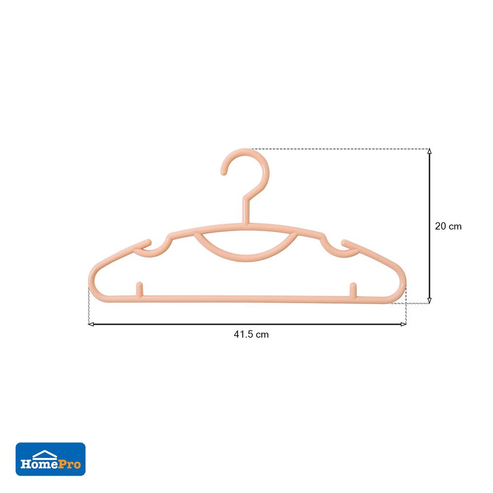 ไม้แขวนเสื้อคิงไซซ์  PLIM สีชมพูอ่อน แพ็ก 6 ชิ้น