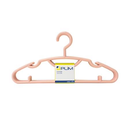 ไม้แขวนเสื้อคิงไซซ์  PLIM สีชมพูอ่อน แพ็ก 6 ชิ้น