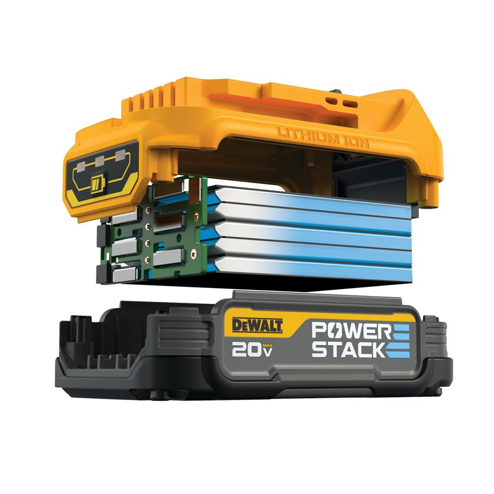 แบตเตอรี่ DEWALT POWERSTACK 18 โวลต์ (สูงสุดถึง 20 โวลต์) 1.7 แอมป์