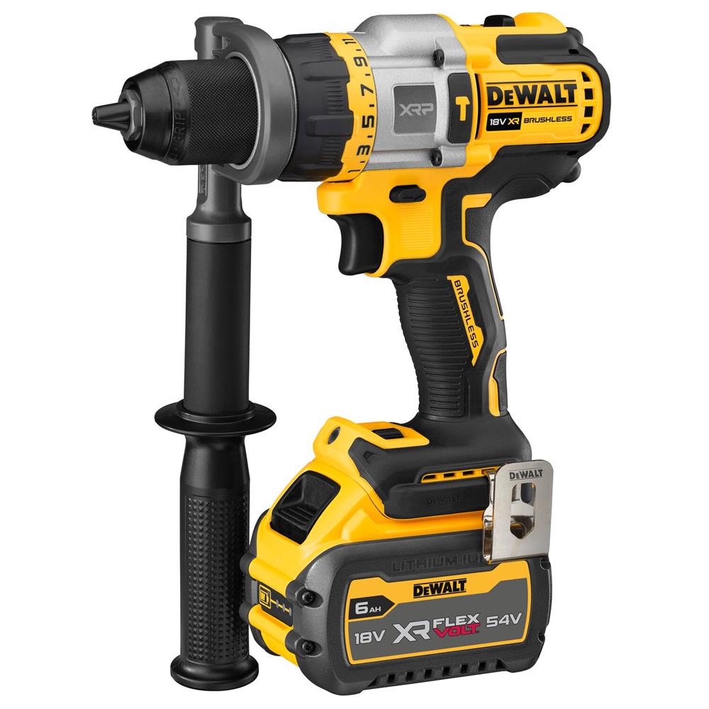 สว่านกระแทกไร้สาย (พร้อมแบตเตอรี่) DEWALT DCD999T1-B1 20 โวลต์