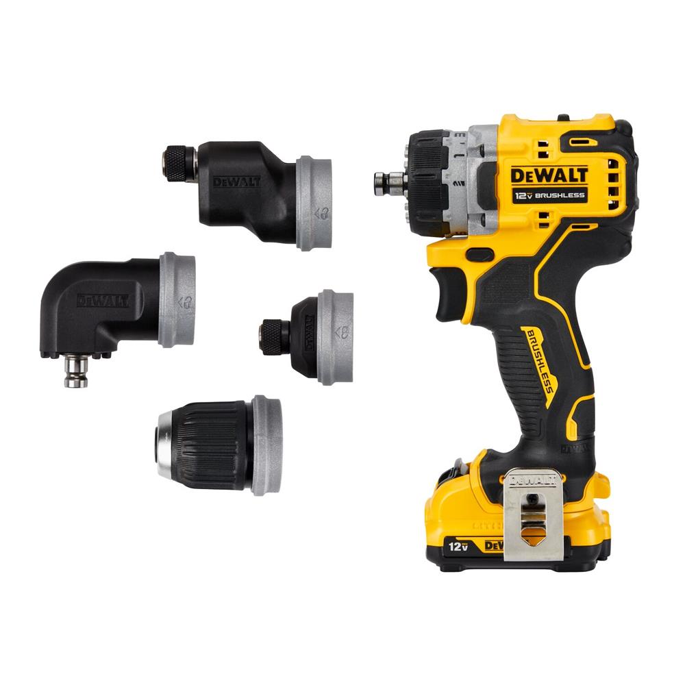 สว่านไร้สาย (พร้อมแบตเตอรี่) DEWALT DCD703D2-b1 SETหัว 5 IN 1 12 โวลต์