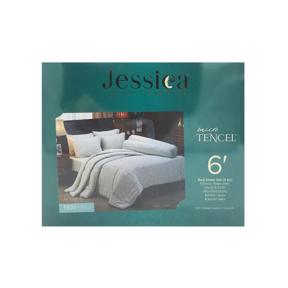ชุดผ้าปูที่นอน 6 ฟุต 5 ชิ้น JESSICA TENCEL 20164-T820