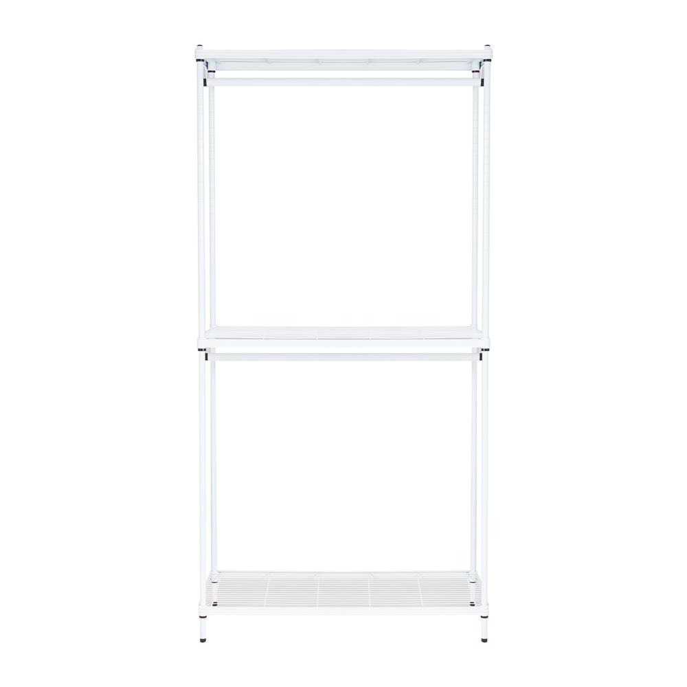 ตู้เสื้อผ้าราวแขวนชั้นวาง PLIM 1แถม1 สีขาว
