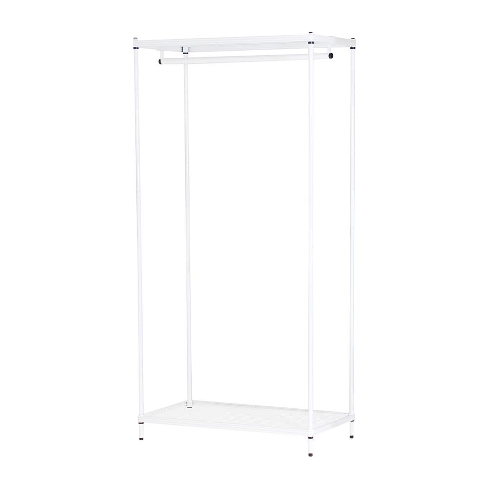 ตู้เสื้อผ้าราวแขวนชั้นวาง PLIM 1แถม1 สีขาว