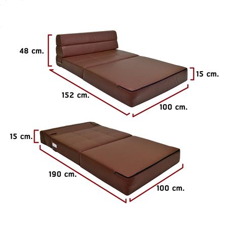 โซฟาเบด THAIBULL OLT-PU501-100 สีน้ำตาล_6