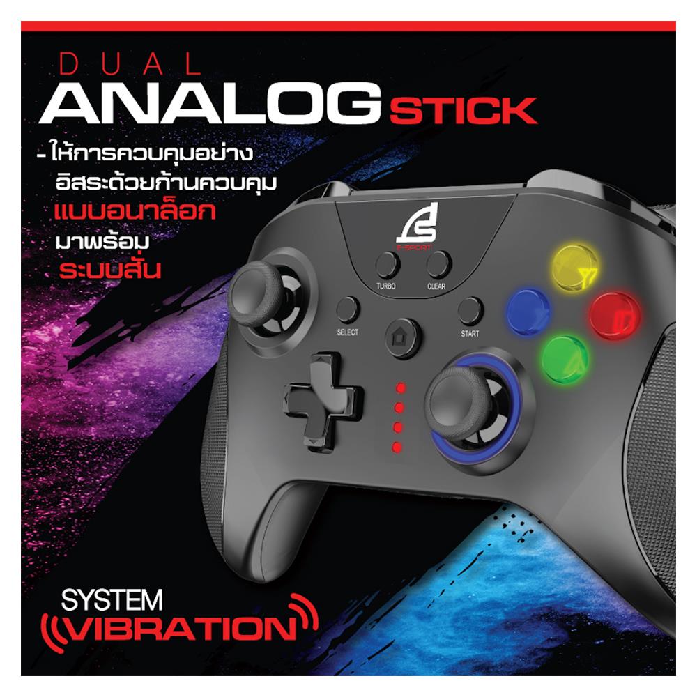 จอยเกมส์ไร้สาย SIGNO EXCUBER WC-661 สีดำ