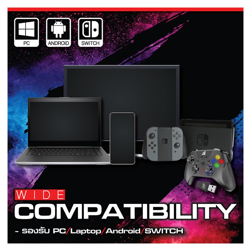 จอยเกมส์ไร้สาย SIGNO EXCUBER WC-661 สีดำ