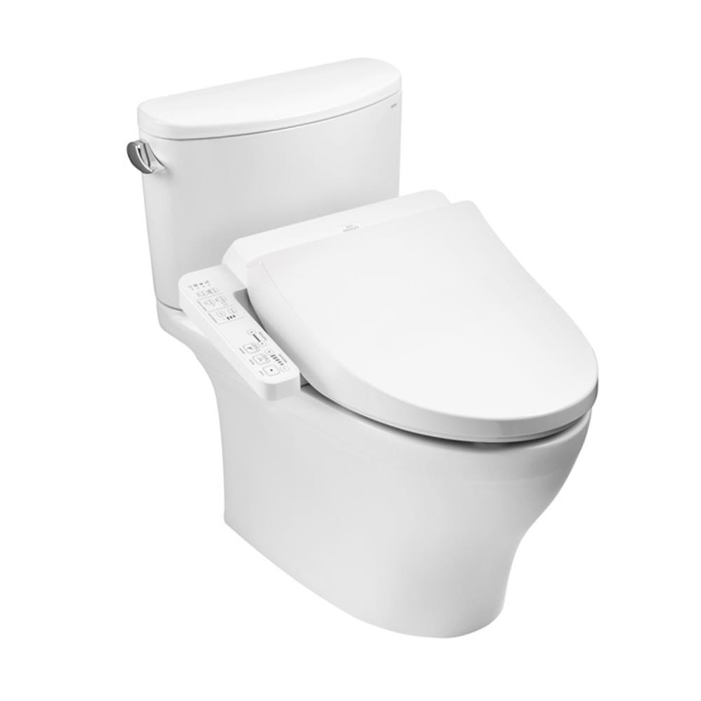 สุขภัณฑ์ 2 ชิ้น พร้อมฝารองนั่งอัตโนมัติ TOTO CST767UW1R 4.8 ลิตร