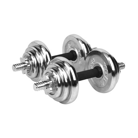 เซ็ตดัมเบลปรับน้ำหนักแบบเหล็ก Grande 20 กก. สีเงิน_0