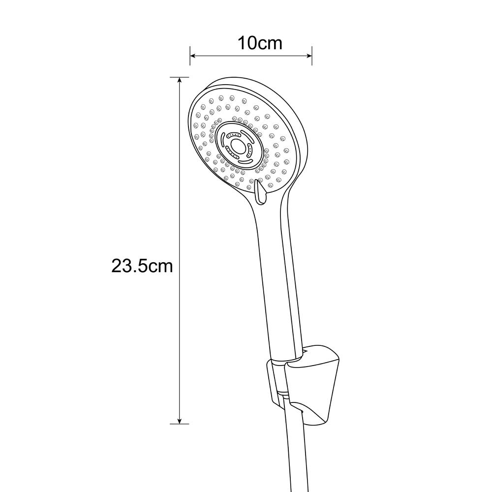 ชุดฝักบัวสายอ่อน 5 ระดับ BEN BN SHOWER-6677 สีโครม