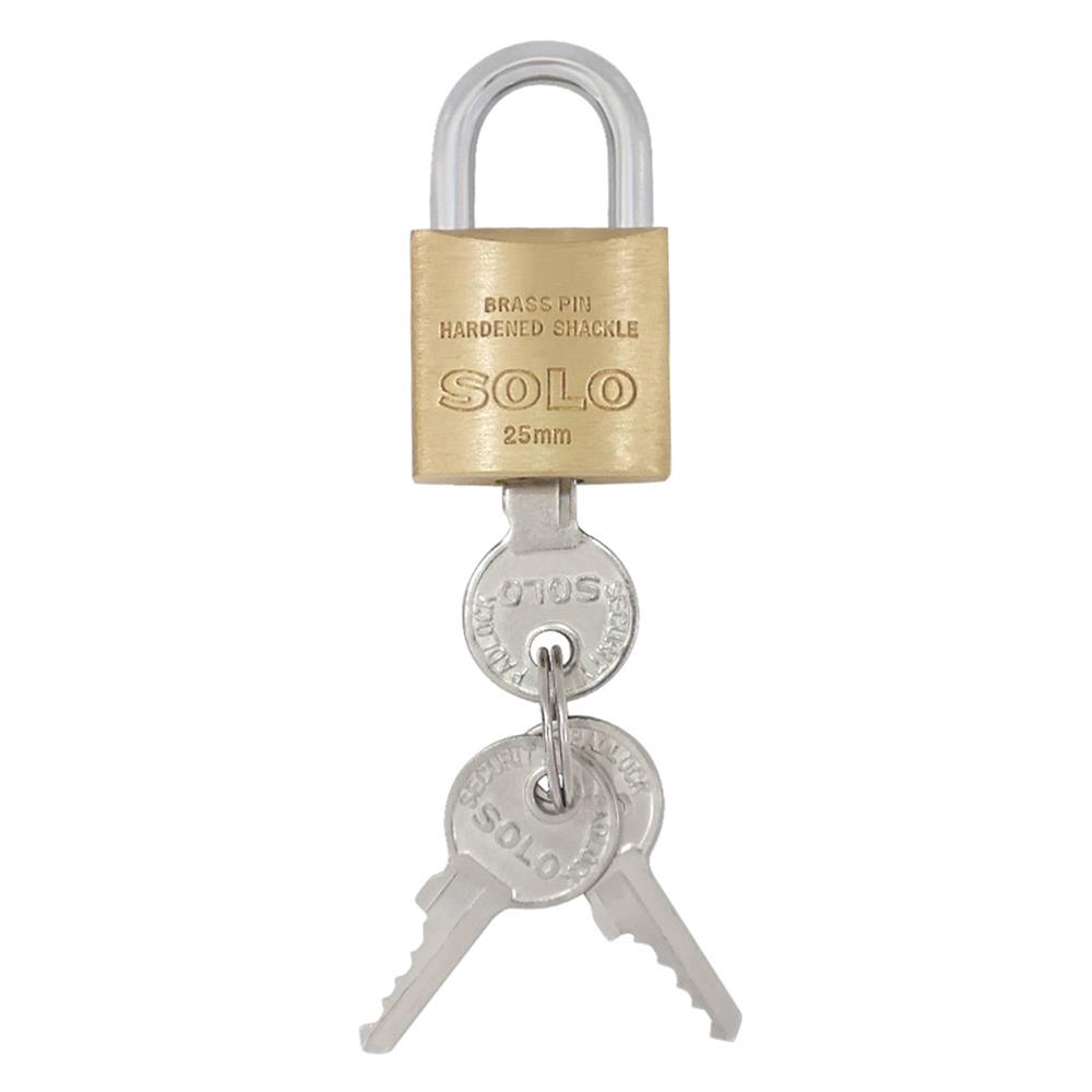 กุญแจคีย์อะไลก์ SOLO 8425 25 มม. สีทองเหลือง 3 ตัว/ชุด