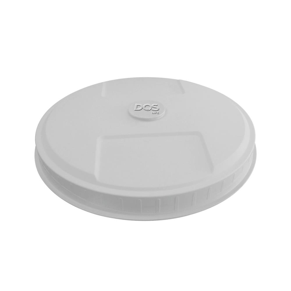 ฝาถังกลม DOS HDPE V1160 (UV)+จุกเซฟตี้ สีเทา