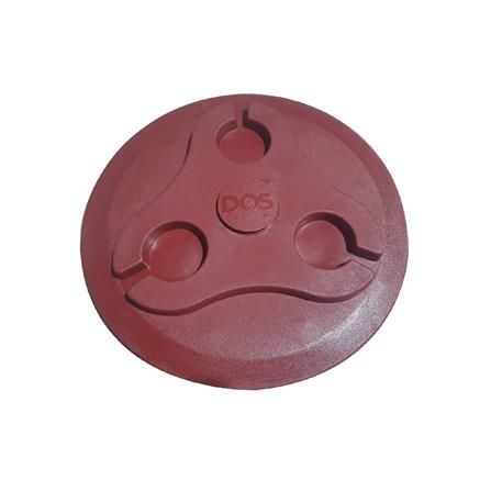 ฝาถังกลม 3 รู PE (UV) พร้อมจุกเซฟตี้ DOS สีแดง