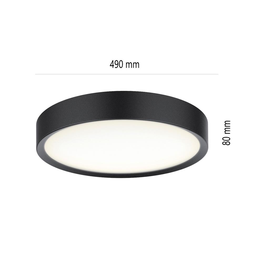 ไฟเพดาน LED SYLVANIA OVALO MATRIX BLACK 19 นิ้ว 36 วัตต์ DAYLIGHT สีดำ