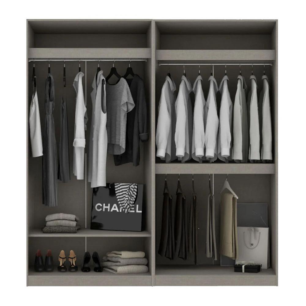 ตู้เสื้อผ้า 4 บานเปิด KONCEPT BLOX 200 ซม. สีลินด์เบิร์กโอ๊ค