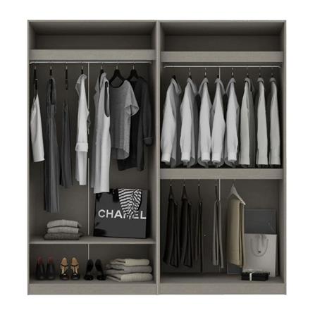 ตู้เสื้อผ้า 4 บานเปิด KONCEPT BLOX 200 ซม. สีลินด์เบิร์กโอ๊ค_1