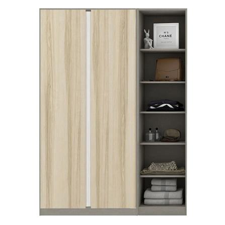 ตู้เสื้อผ้า 2 บานเปิด KONCEPT BLOX 150 ซม. สี LIGHT WOOD