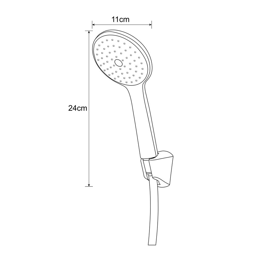 ชุดฝักบัวสายอ่อน 1 ระดับ BEN SHOWER-5566 สีขาว