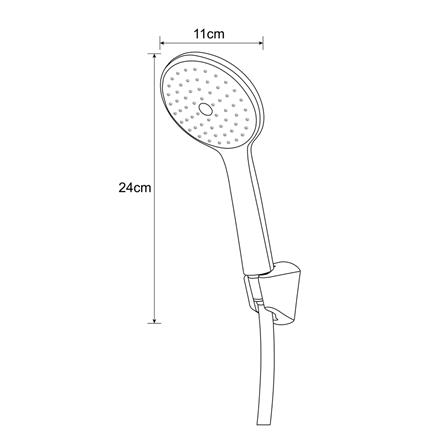 ชุดฝักบัวสายอ่อน 1 ระดับ BEN SHOWER-5566 สีขาว_1