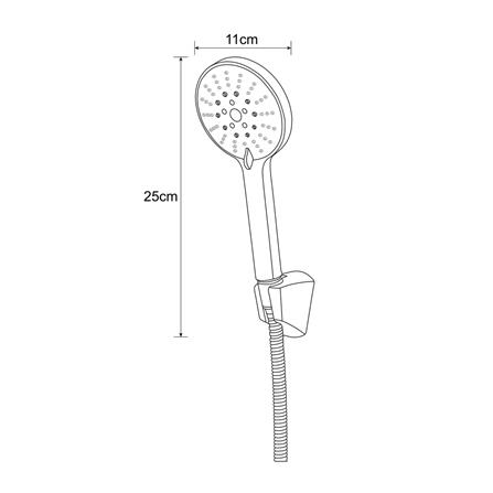 ชุดฝักบัวสายอ่อน 5 ระดับ BEN SHOWER-3322 โครม_1
