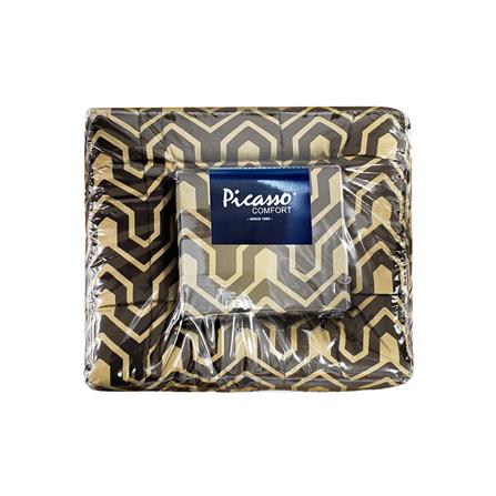 ชุดผ้าปูที่นอน 6 ฟุต 6 ชิ้น PICASSO PB สี SHARP BROWN_4