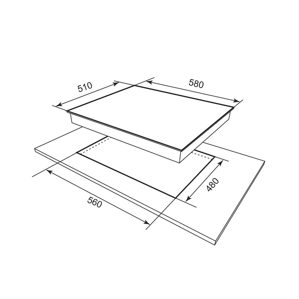 เตาฝังเซรามิก MEX HVN264 60 ซม.