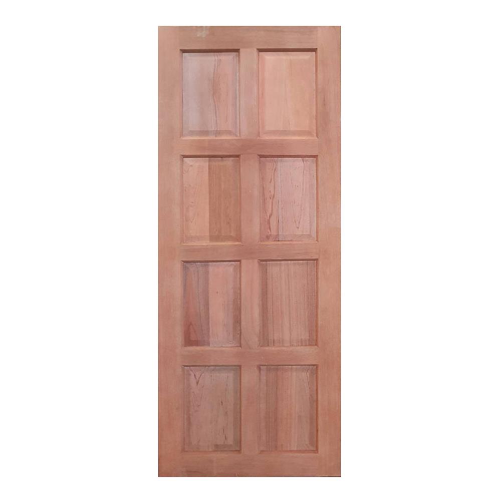 ประตูไม้เนื้อแข็ง AZLE 8 ฟัก 80X200 ซม. ไม่เจาะลูกบิด