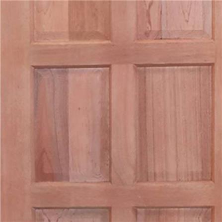 ประตูไม้เนื้อแข็ง AZLE 8 ฟัก 80X200 ซม. ไม่เจาะลูกบิด_1