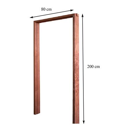 วงกบประตูไม้เนื้อแข็งจ๊อยท์ AZLE 80X200 ซม. สีธรรมชาติ_3