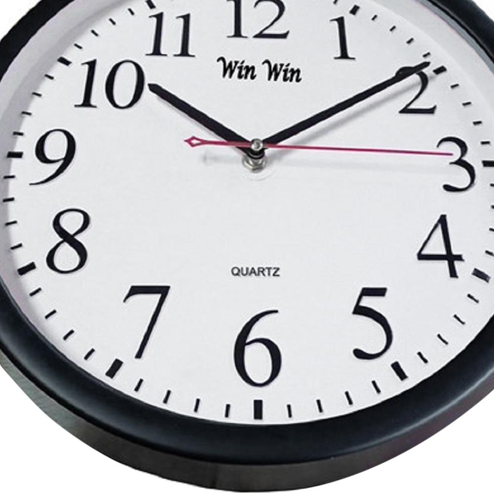 นาฬิกาแขวน WIN WIN CLOCK12.5 12.5 นิ้ว สีดำ