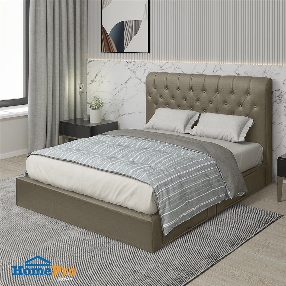 ฐานรองหัวเตียง 6 ฟุต HOME LIVING STYLE ROME-L สี TAUPE