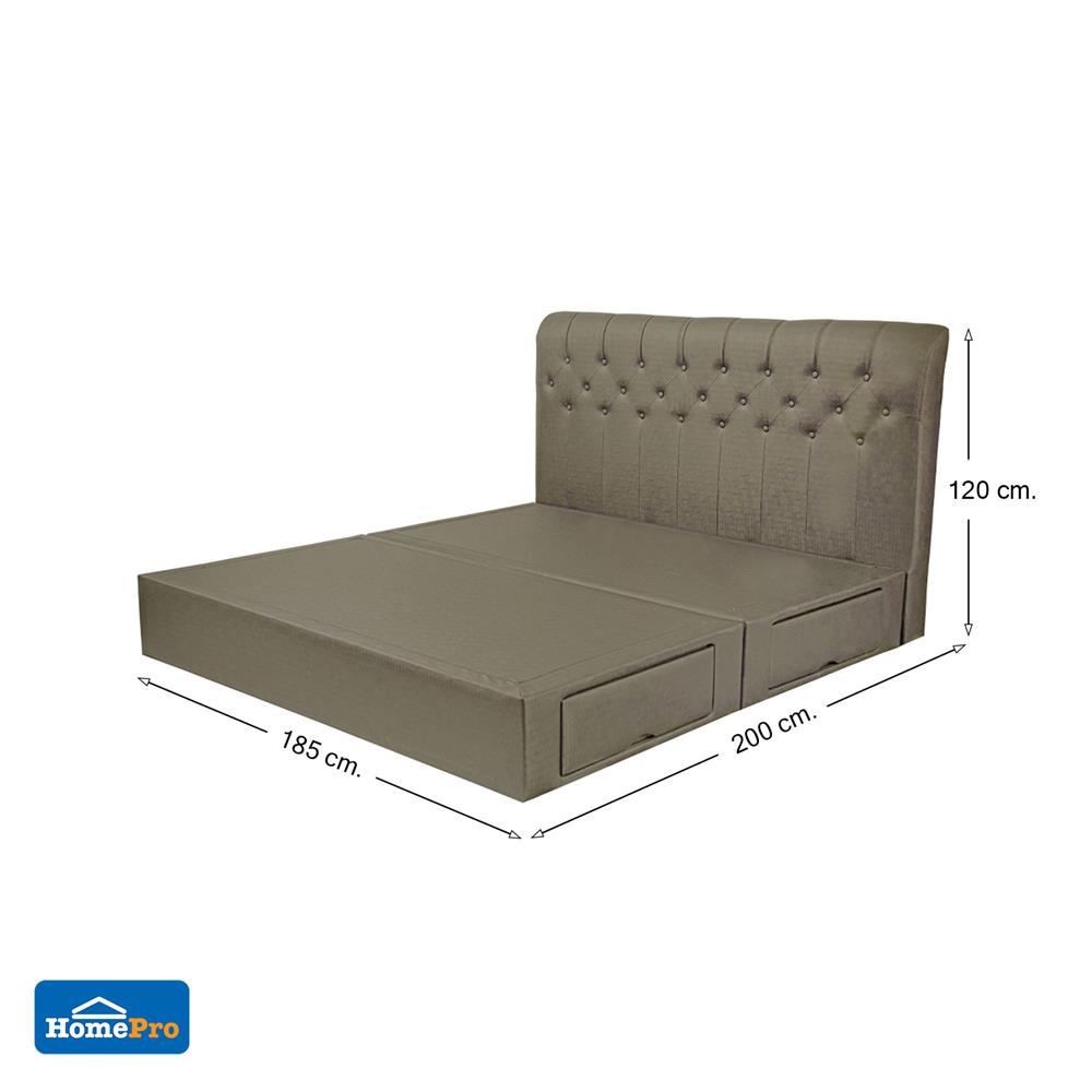 ฐานรองหัวเตียง 6 ฟุต HOME LIVING STYLE ROME-L สี TAUPE
