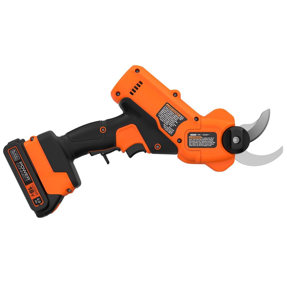 กรรไกรตัดกิ่งไม้ไร้สาย (พร้อมแบตเตอรี่) BLACK&DECKER BCPP18D1-QW 18 โวลต์