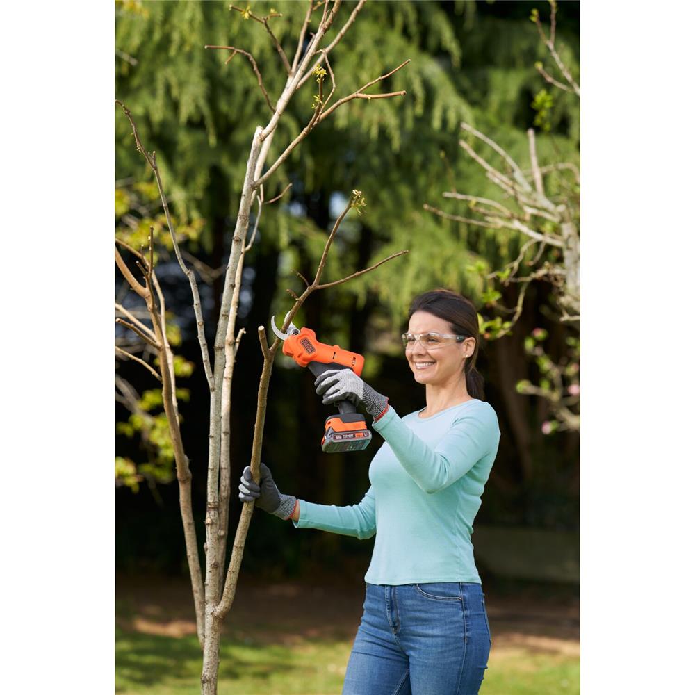 กรรไกรตัดกิ่งไม้ไร้สาย (พร้อมแบตเตอรี่) BLACK&DECKER BCPP18D1-QW 18 โวลต์