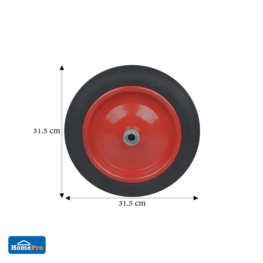 ลูกล้อรถเข็นยางตัน DEXZON 13 นิ้ว สีดำ