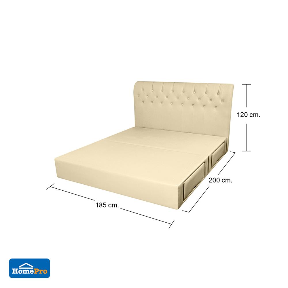 ฐานรองหัวเตียง 6 ฟุต HOME LIVING STYLE ROME-L สีครีม