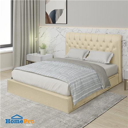 ฐานรองหัวเตียง 6 ฟุต HOME LIVING STYLE ROME-L สีครีม_3